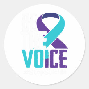The Voice Stop Suicide Awareness Mental Health Classic Round Sticker