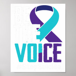 The Voice Stop Suicide Awareness Mental Health  Poster