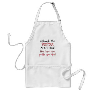 The Voices Aren't Real Funny Saying Standard Apron