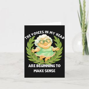 The Voices In Head Funny Humour Quote Sarcastic Te Card