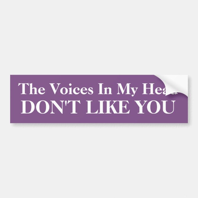 The Voices In My Head Don't Like You Bumper Sticker (Front)