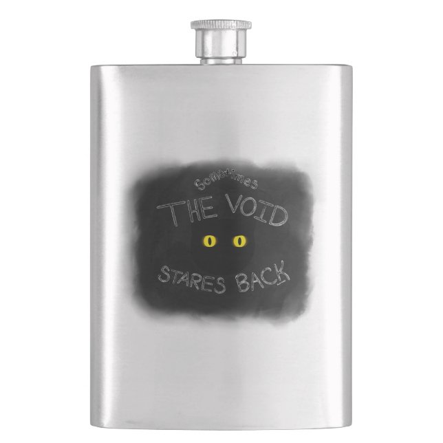 The Void Stares Back Hip Flask (Front)