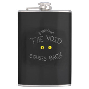 The Void Stares Back Hip Flask