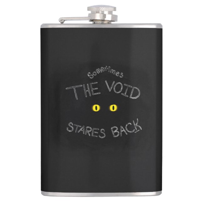The Void Stares Back Hip Flask (Front)