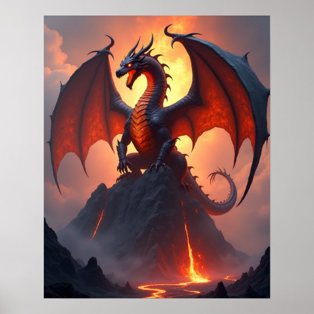 The Volcanic Forge Dragon Poster (Front)