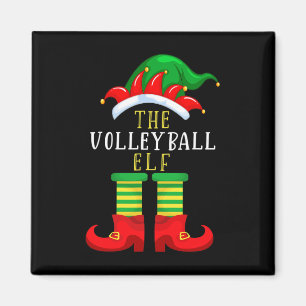 The Volleyball Elf Christmas Funny Family Matching Magnet