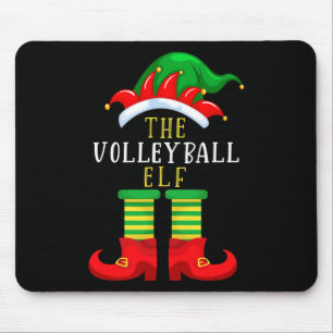 The Volleyball Elf Christmas Funny Family Matching Mouse Mat