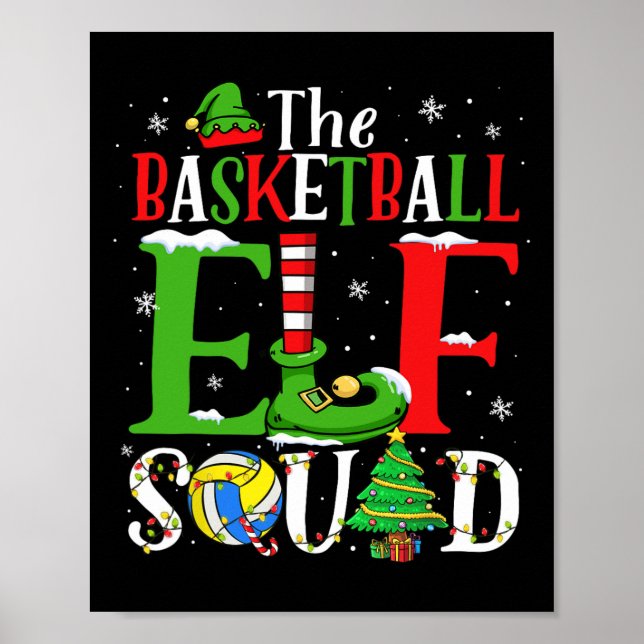 The Volleyball Elf Squad Matching Volleyball Playe Poster (Front)