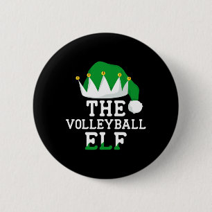 The Volleyball Elf Xmas Family Matching Group Chri 6 Cm Round Badge