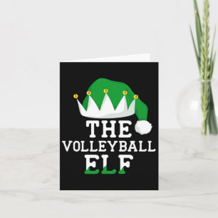 The Volleyball Elf Xmas Family Matching Group Chri Card