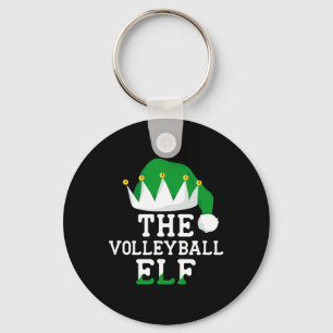 The Volleyball Elf Xmas Family Matching Group Chri Key Ring