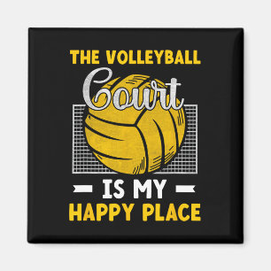 The Volleyll Court Is My Happy Place Softll Magnet