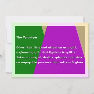 The Volunteer Thank You Card