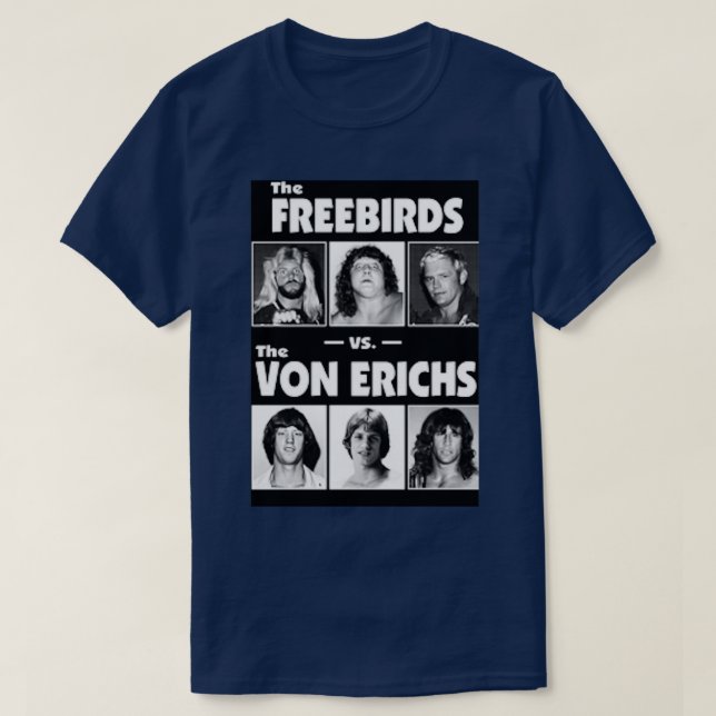 The Von Erichs vs TheFreebirds T-Shirt (Design Front)