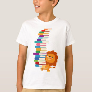 The Voracious Reader (Cartoon Lion) Kids T-Shirt