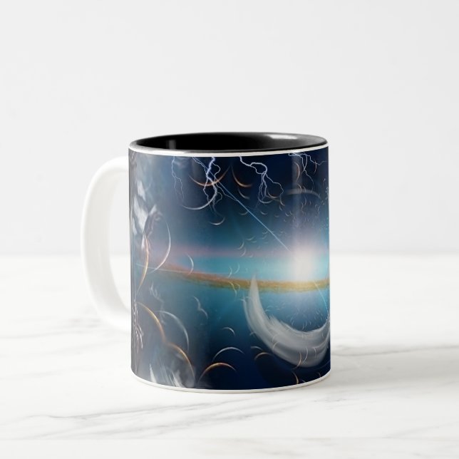 The vortex of insanity Two-Tone coffee mug (Front Left)