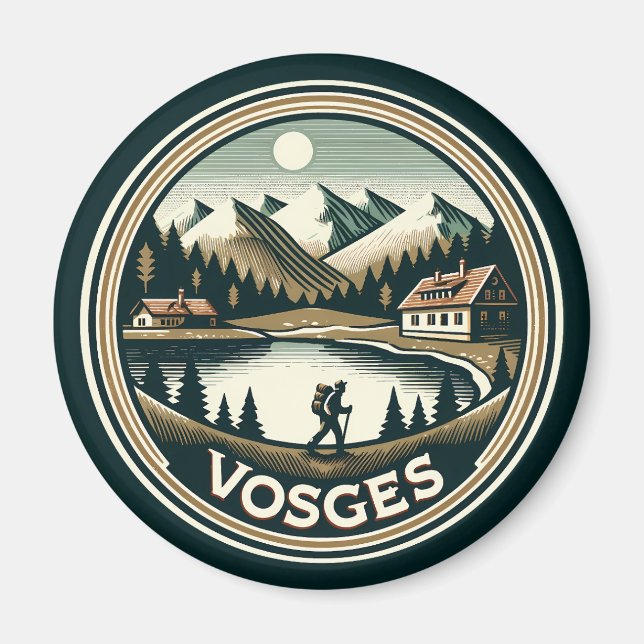 The Vosges France Badge Magnet (Front)