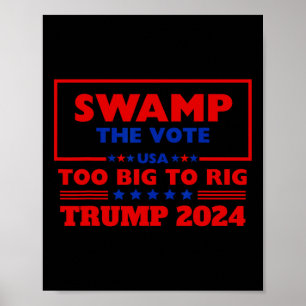 The Vote Too Big To Rig Trump 2024 Never Surrender Poster