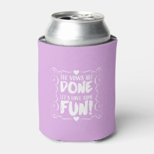 The Vows are Done Purple Wedding Favours Can Cooler