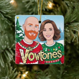 The Vowtones - Christmas Ceramic Square Ornament