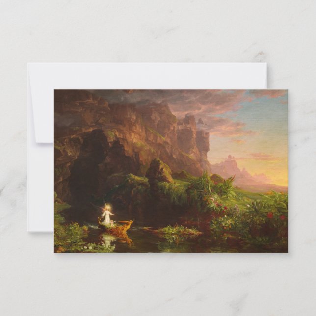 The Voyage of Life, Childhood by Thomas Cole Thank You Card (Front)