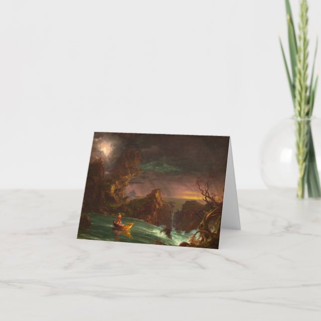 The Voyage of Life, Manhood by Thomas Cole Thank You Card (Front)