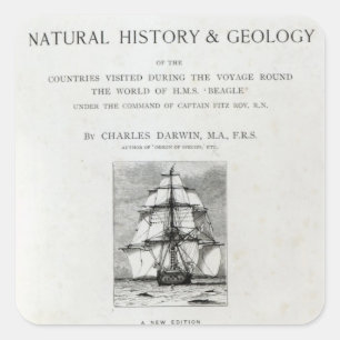 The Voyage of the Beagle Square Sticker