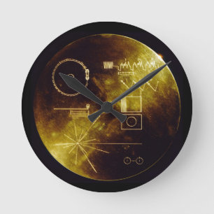 The Voyager Golden Record Round Clock