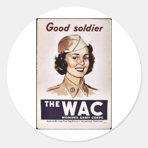 The Wac Womens Army Corps Classic Round Sticker