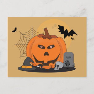 The Wacky Halloween Suspects Postcard