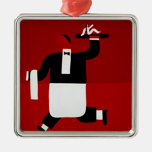 The Waiter 1998 Metal Tree Decoration (Front)