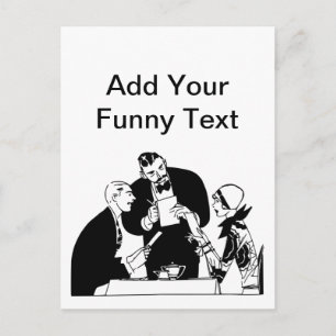The Waiter - Restaurant Humour Postcard