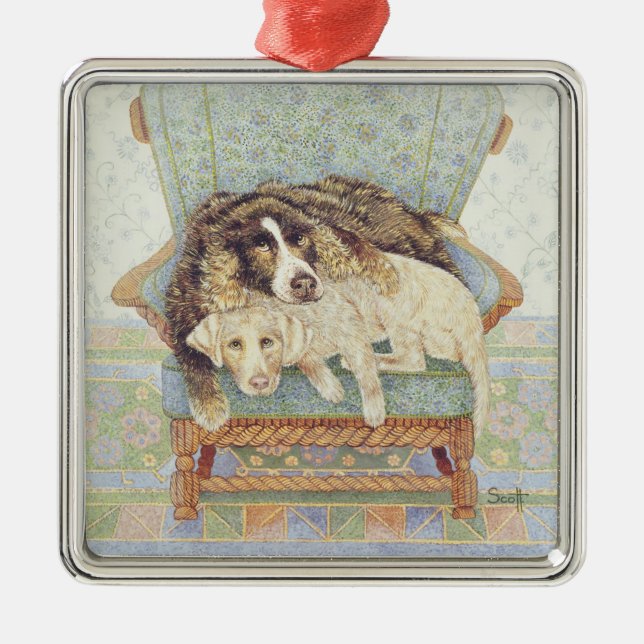 The waiting game metal tree decoration (Front)