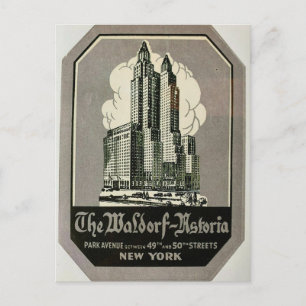the Waldorf Astoria Park Ave. New York City Postcard