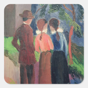 The Walk, 1914 Square Sticker