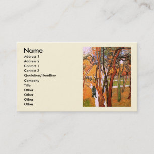 The Walk: Falling Leaves by Vincent van Gogh Business Card