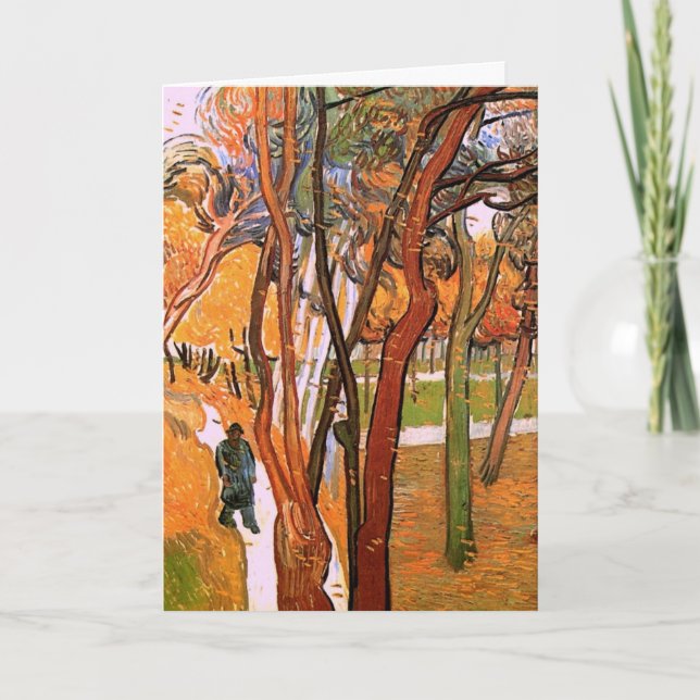 The Walk: Falling Leaves by Vincent van Gogh Card (Front)
