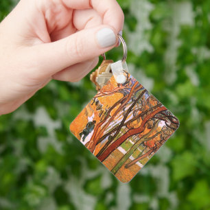 The Walk: Falling Leaves by Vincent van Gogh Key Ring