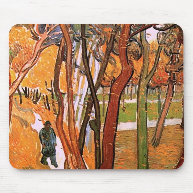 The Walk: Falling Leaves by Vincent van Gogh Mouse Mat (Front)