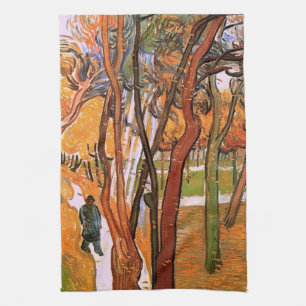 The Walk: Falling Leaves by Vincent van Gogh Tea Towel