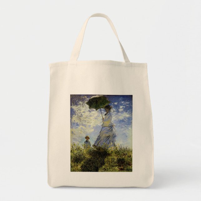 The Walk, Lady with a Parasol Tote Bag (Front)