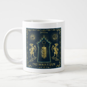 The Walk of The Qilin Golden Tower Tapestry Large Coffee Mug