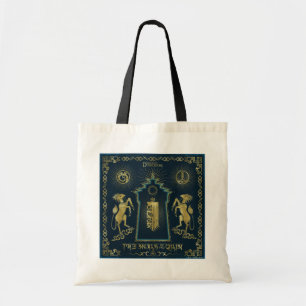 The Walk of The Qilin Golden Tower Tapestry Tote Bag