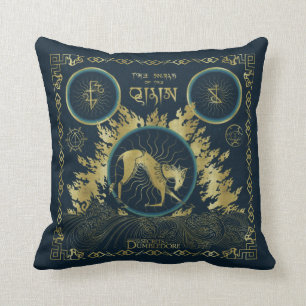 The Walk of the Qilin Golden Water Tapestry Cushion