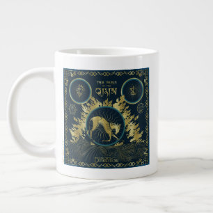 The Walk of the Qilin Golden Water Tapestry Large Coffee Mug