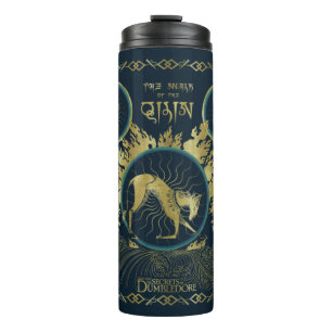 The Walk of the Qilin Golden Water Tapestry Thermal Tumbler