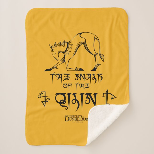 The Walk of The Qilin Line Graphic Sherpa Blanket (Front)
