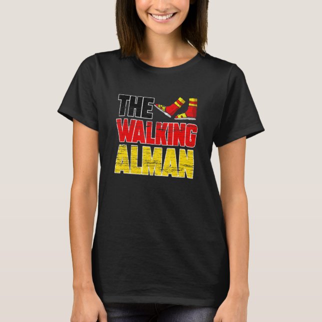 The Walking Alman  German Typical German T-Shirt (Front)