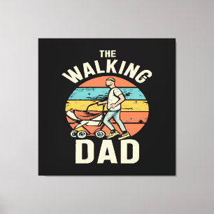 the walking dad canvas print