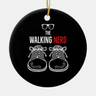 the walking nerd ceramic tree decoration
